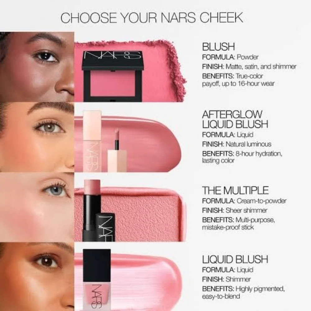 NARS AFTERGLOW Aragon LIQUID Blush- Warm Chestnut Brown